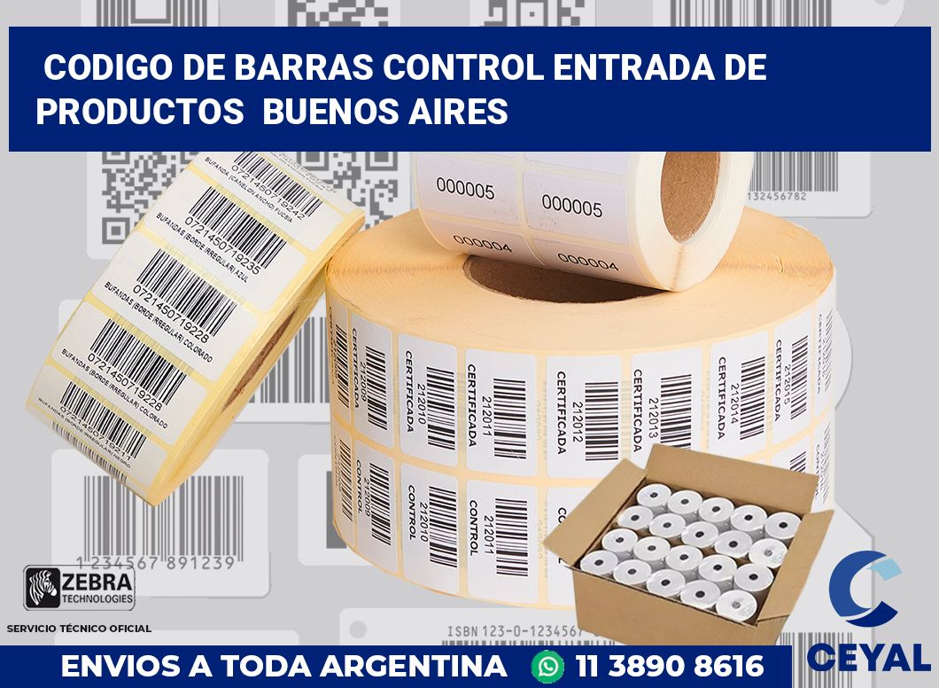 codigo de barras control entrada de productos  Buenos Aires