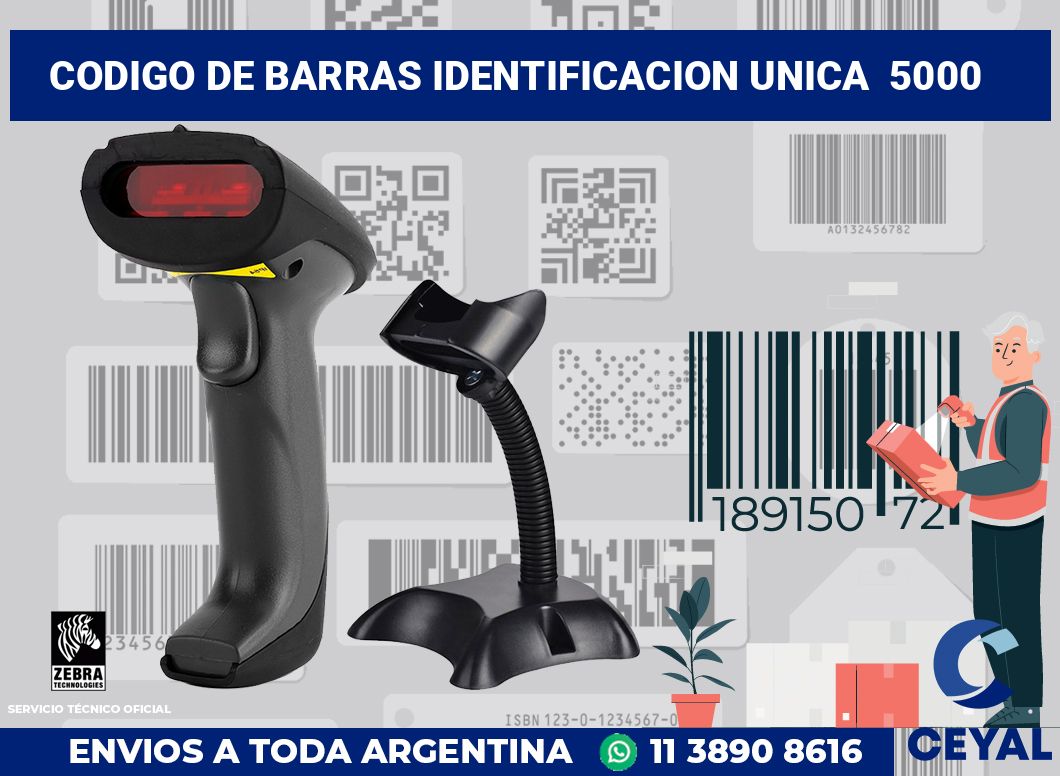 codigo de barras identificacion unica  5000