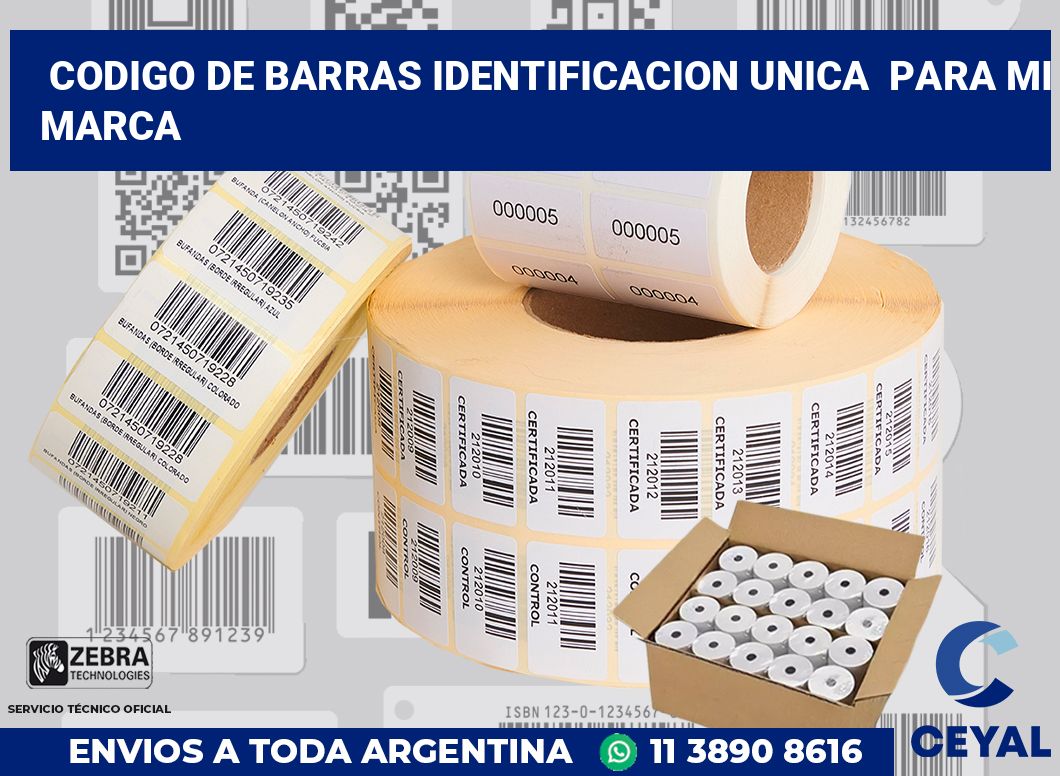 codigo de barras identificacion unica  para mi marca