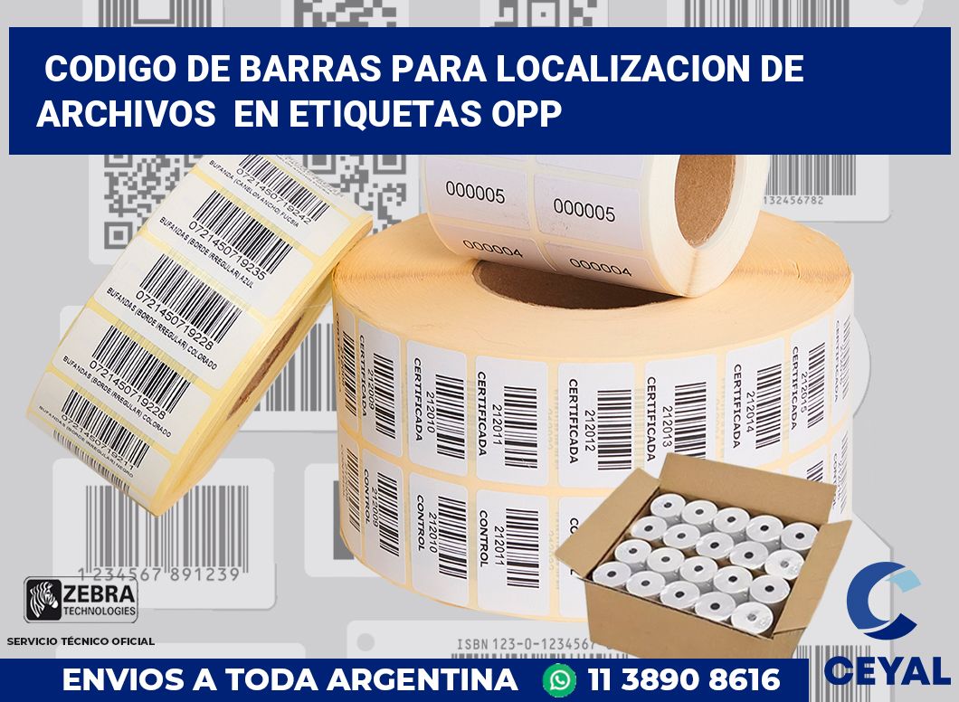 codigo de barras para localizacion de archivos  en etiquetas OPP