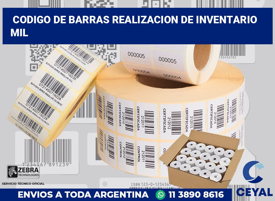 codigo de barras realizacion de inventario  mil