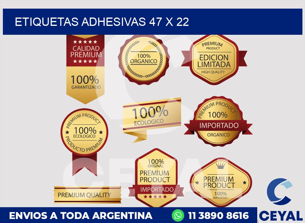 etiquetas adhesivas 47 x 22