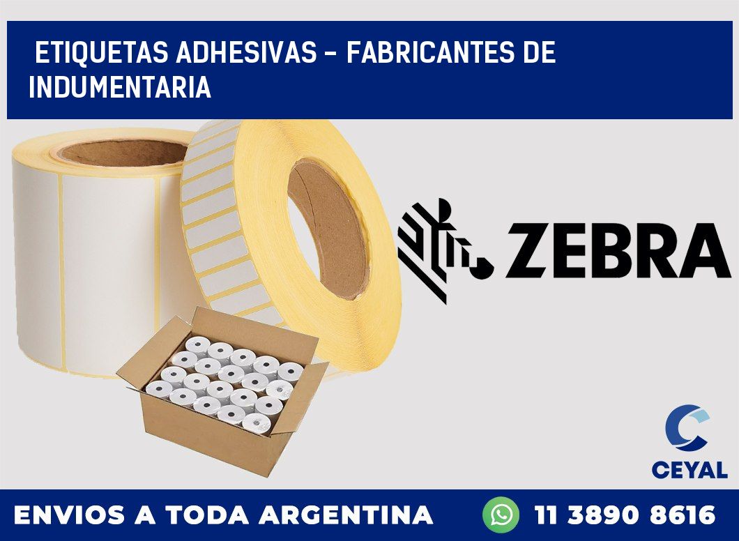 etiquetas adhesivas – Fabricantes de indumentaria