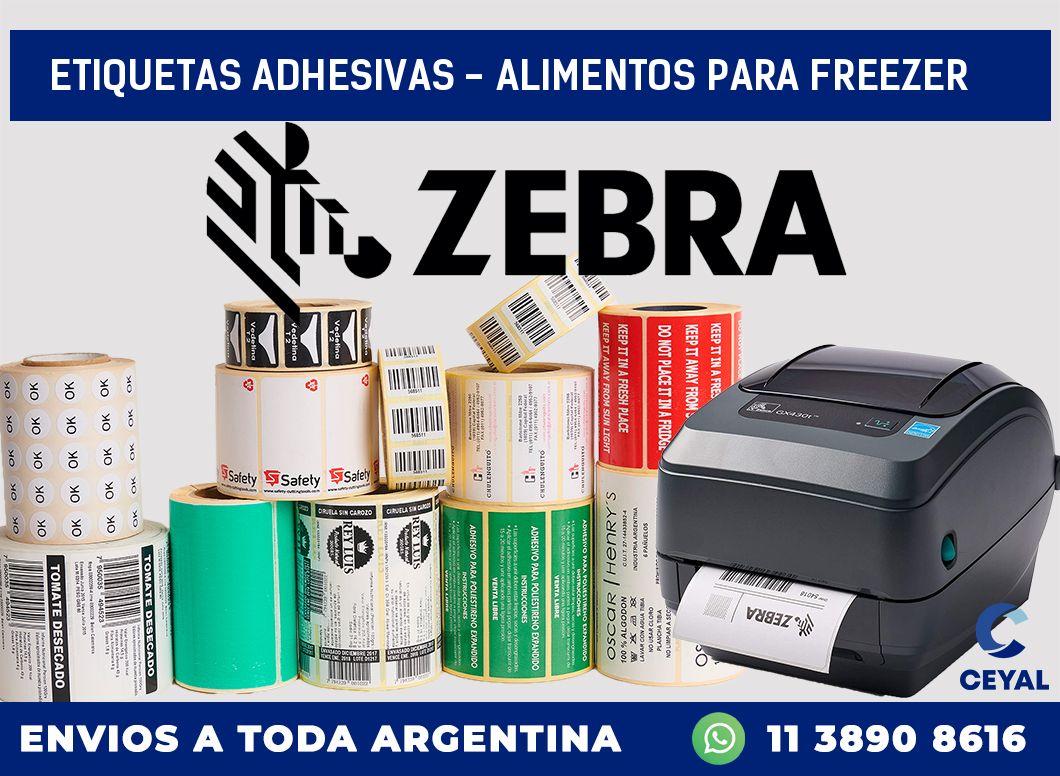 etiquetas adhesivas – alimentos para freezer