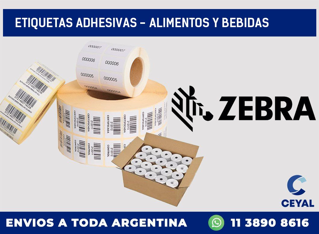 etiquetas adhesivas – alimentos y bebidas