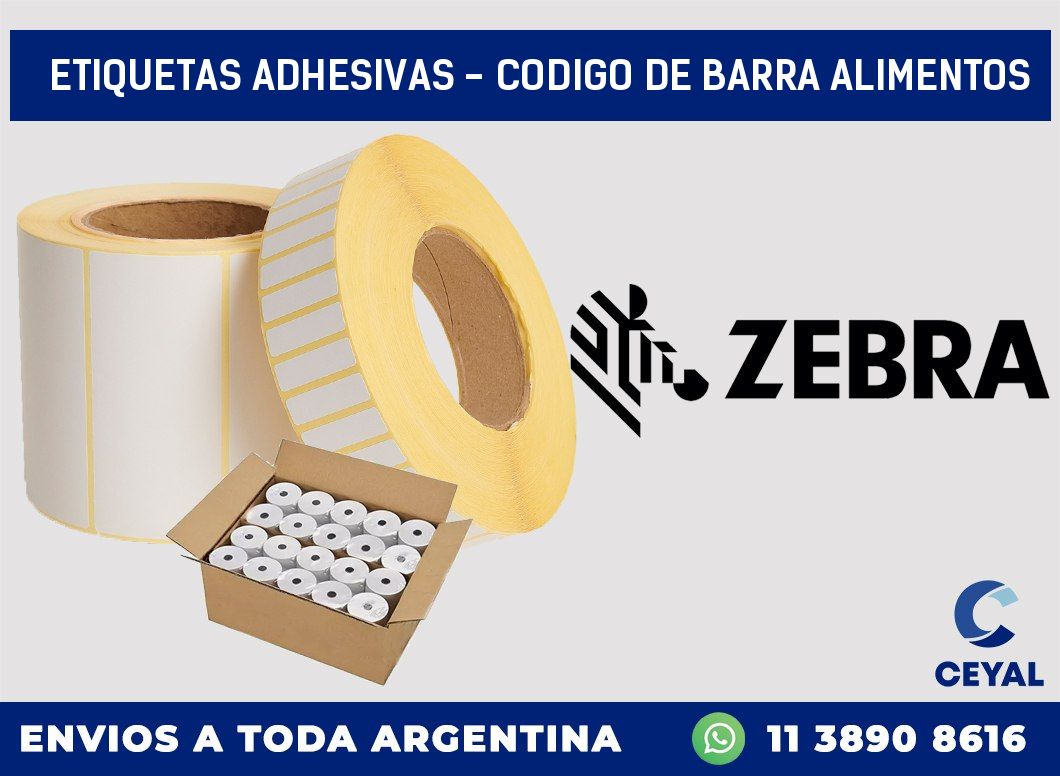 etiquetas adhesivas – codigo de barra alimentos