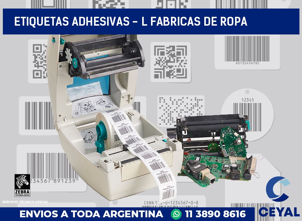 etiquetas adhesivas - l fabricas de ropa