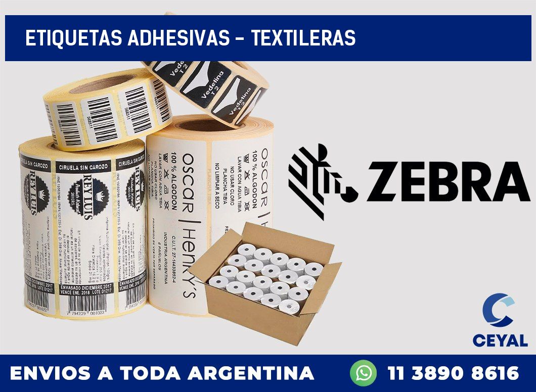 etiquetas adhesivas – textileras