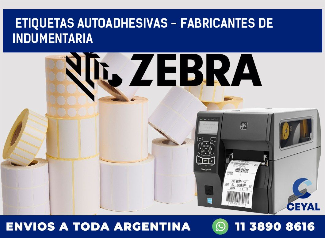 etiquetas autoadhesivas - Fabricantes de indumentaria