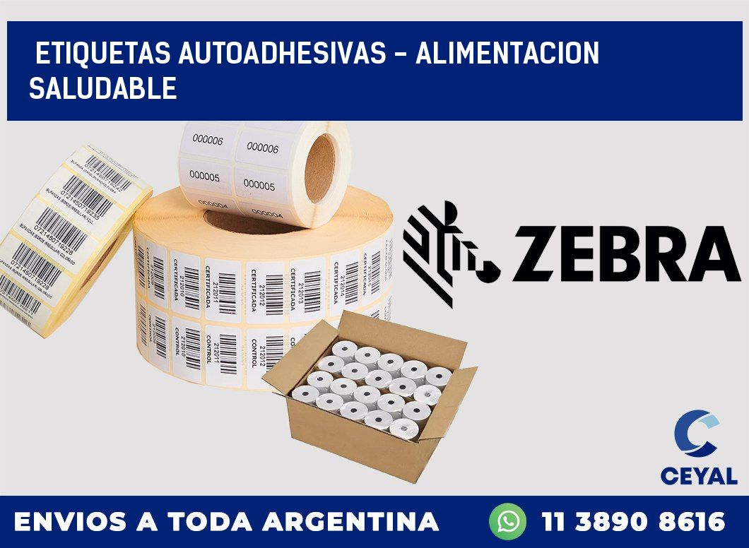 etiquetas autoadhesivas - alimentacion saludable