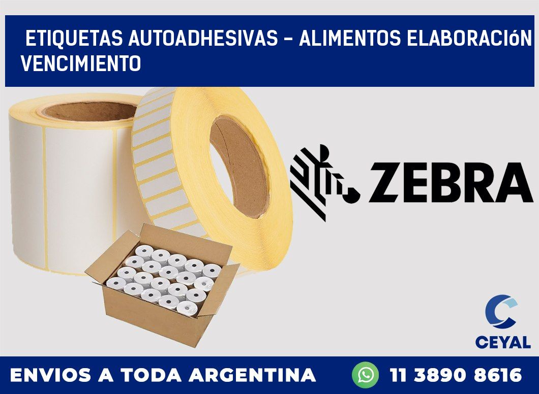 etiquetas autoadhesivas – alimentos elaboración vencimiento