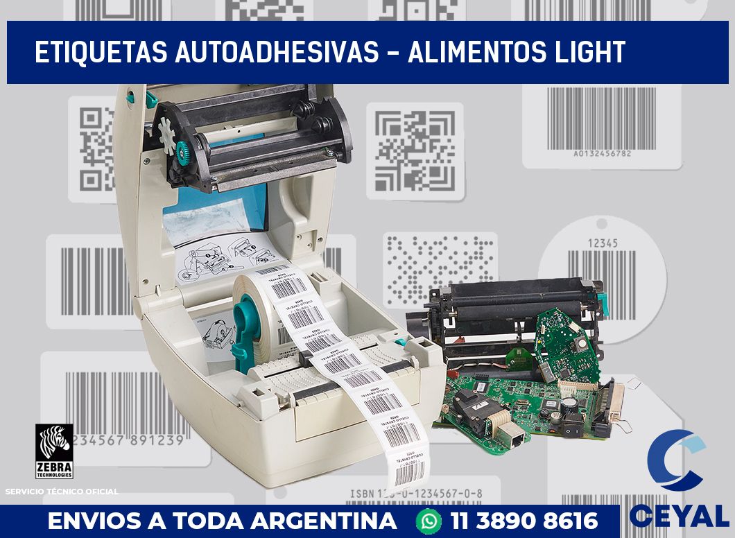 etiquetas autoadhesivas - alimentos light