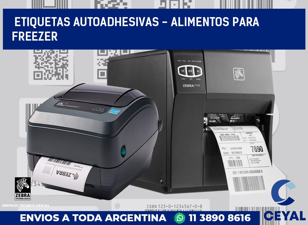 etiquetas autoadhesivas - alimentos para freezer