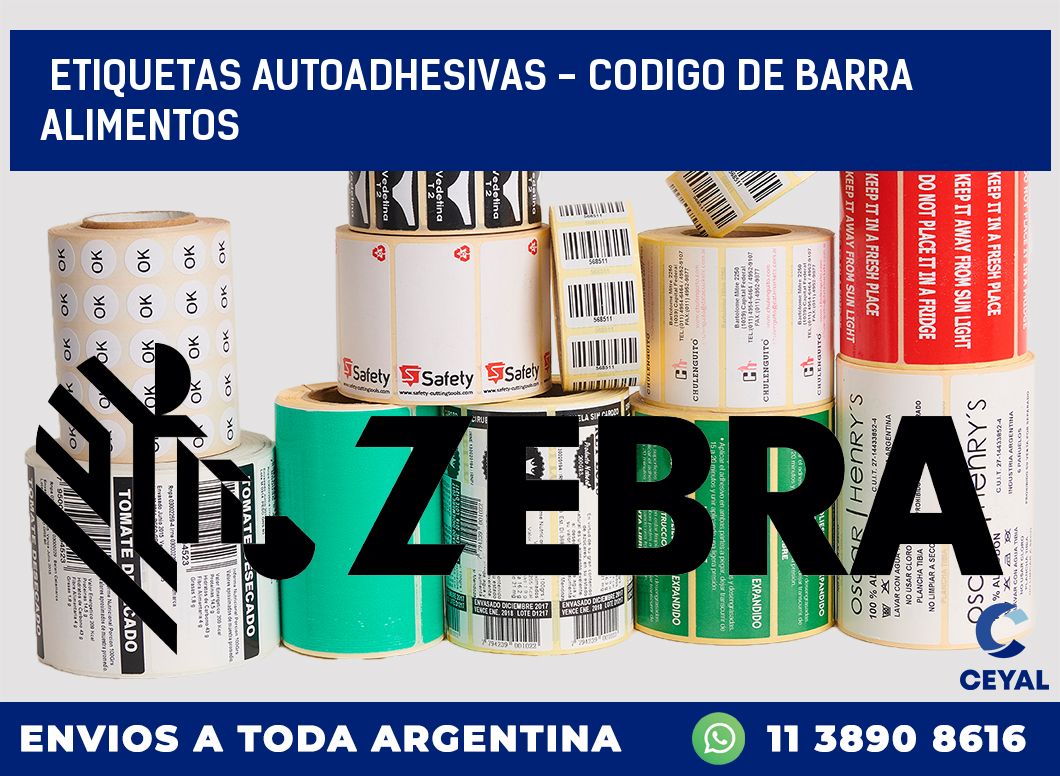 etiquetas autoadhesivas – codigo de barra alimentos