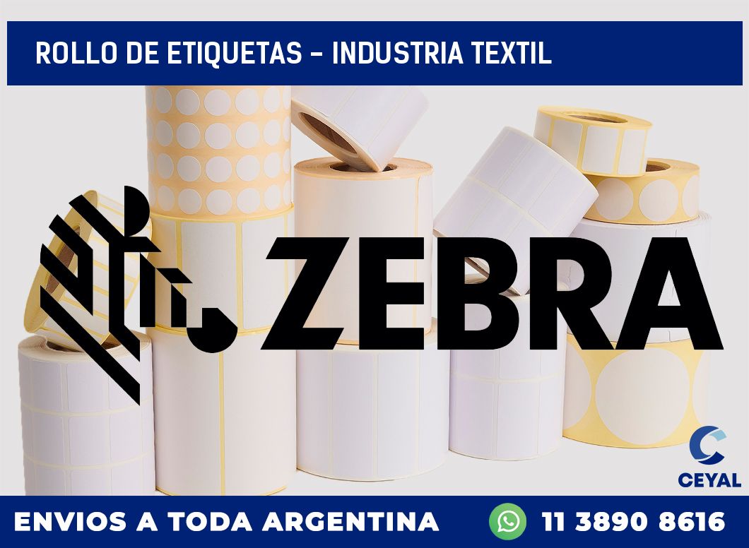 rollo de etiquetas – Industria textil