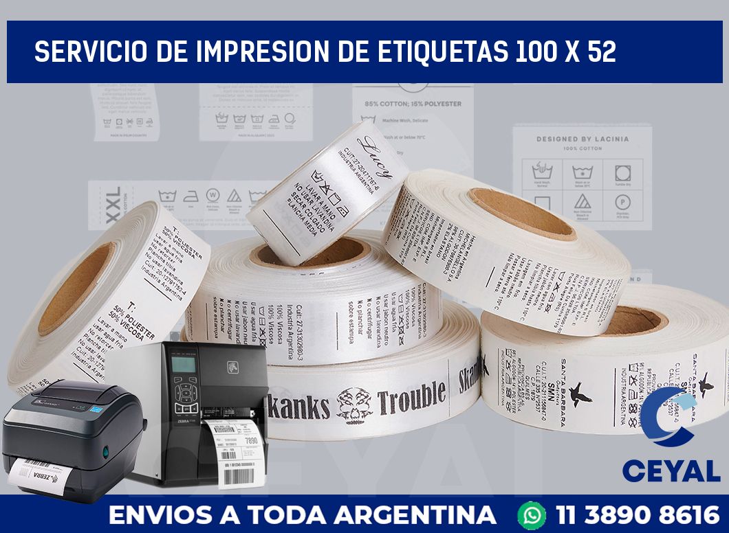 servicio de impresion de etiquetas 100 x 52