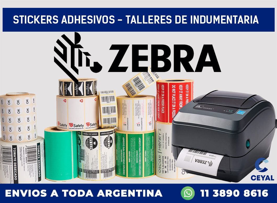 stickers adhesivos – Talleres de indumentaria