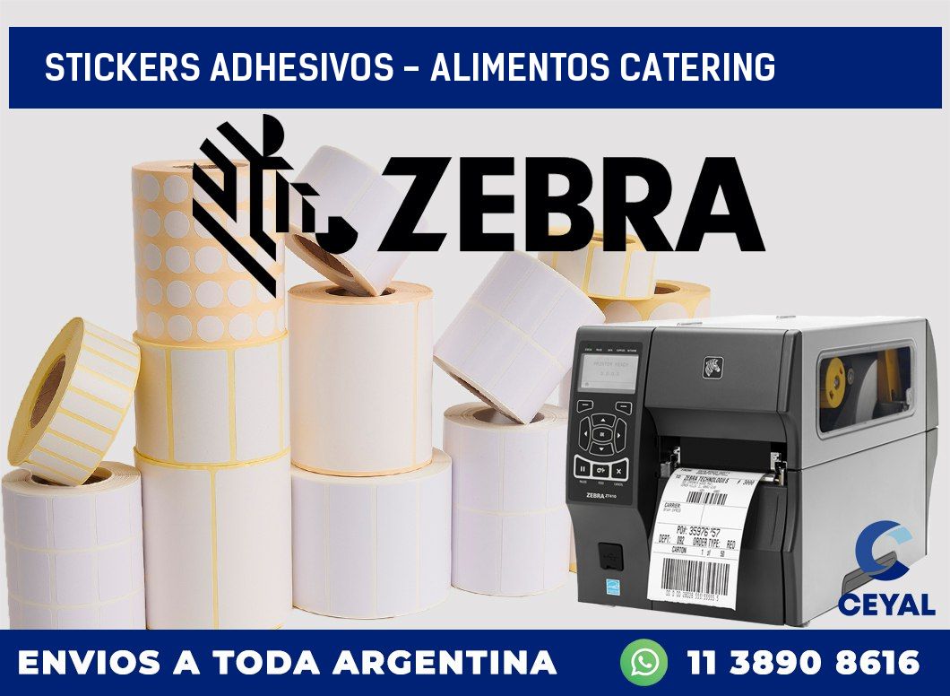 stickers adhesivos - alimentos catering