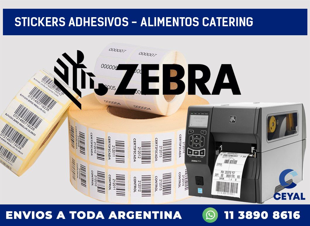 stickers adhesivos – alimentos catering