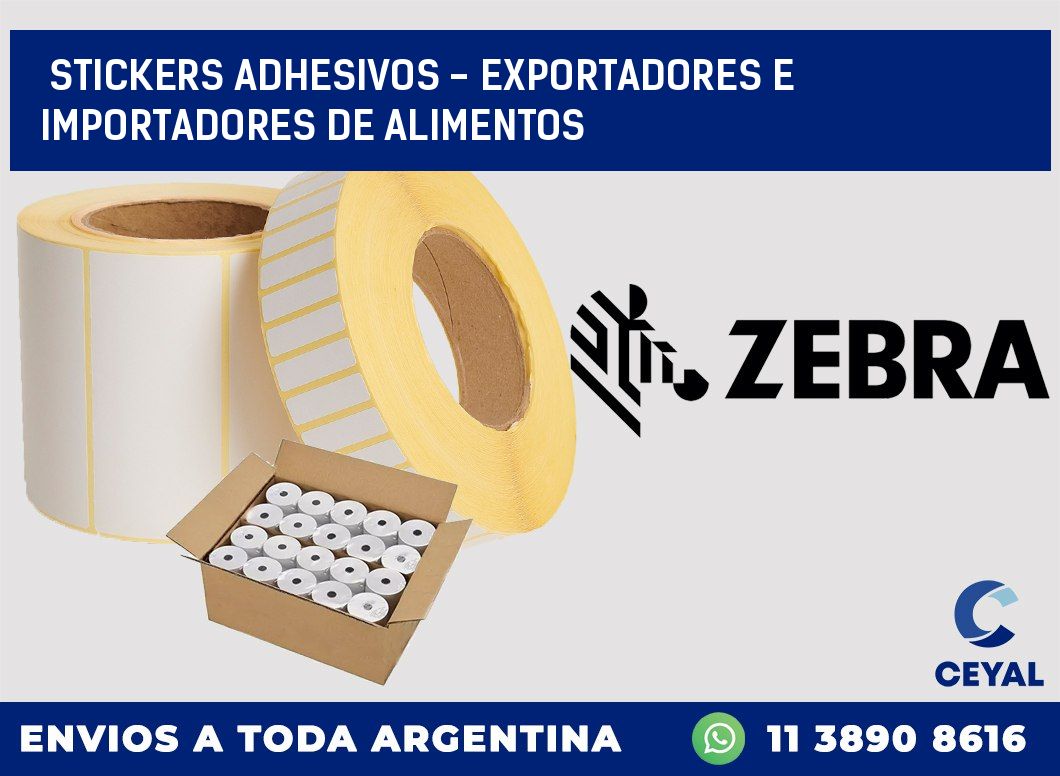 stickers adhesivos – exportadores e importadores de alimentos