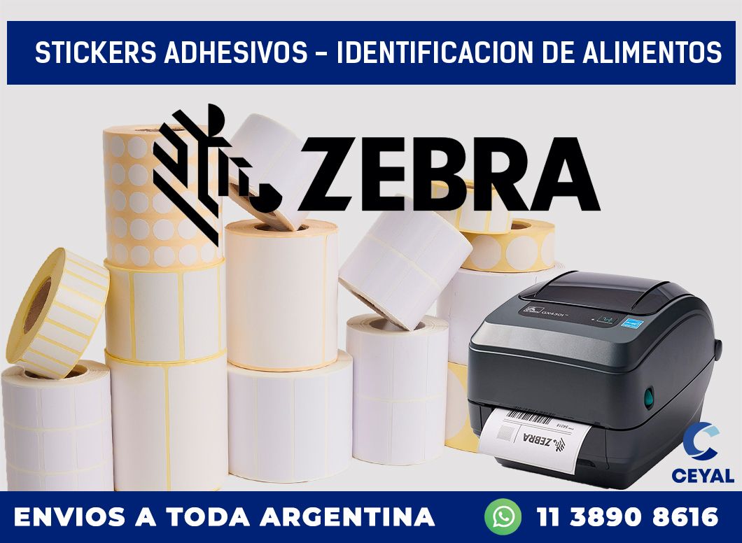 stickers adhesivos - identificacion de alimentos