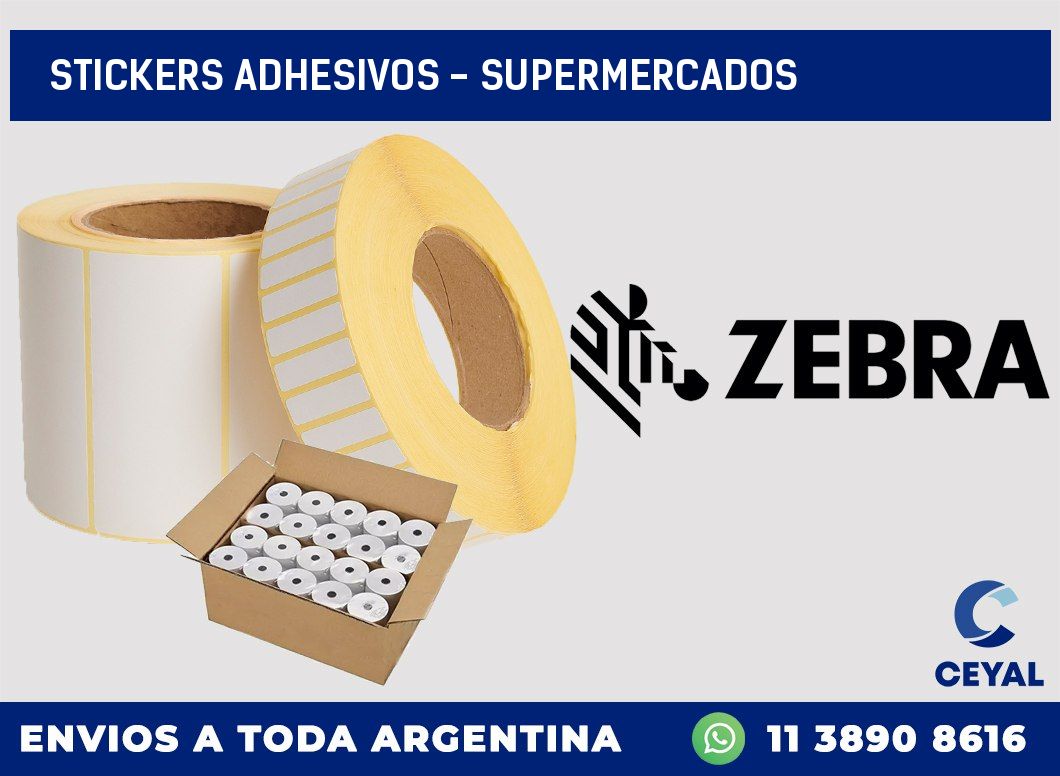 stickers adhesivos - supermercados