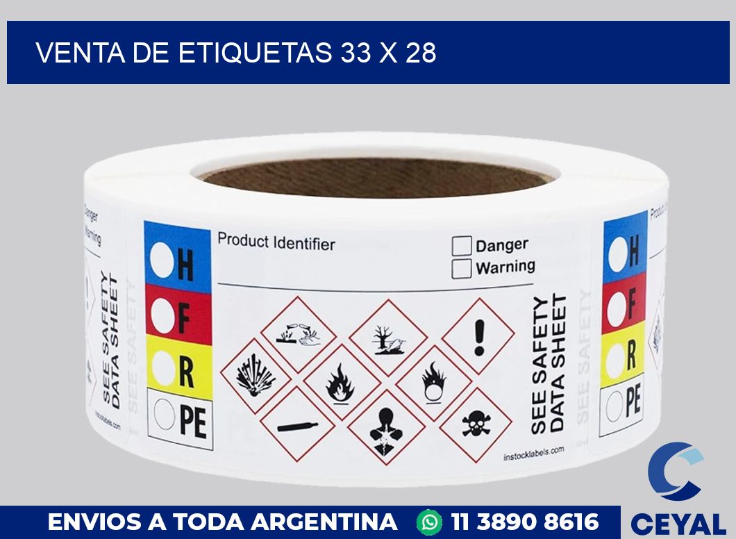 venta de etiquetas 33 x 28