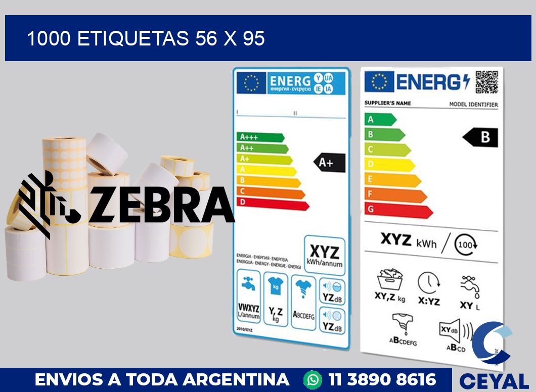 1000 etiquetas 56 x 95