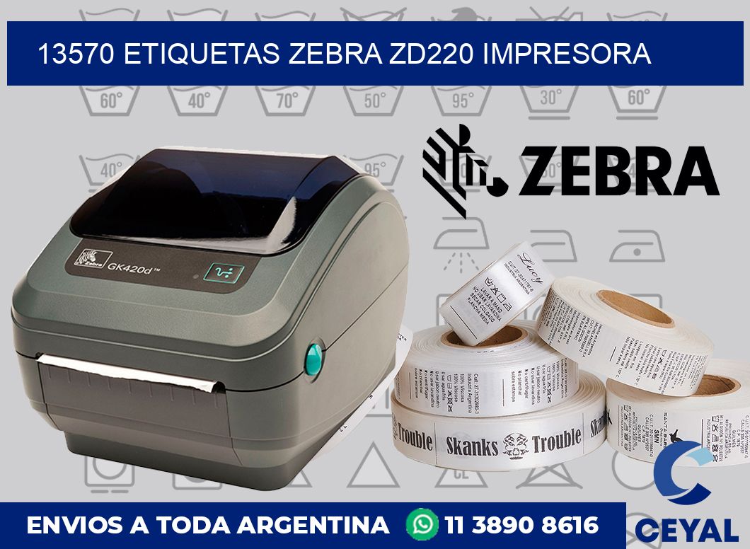 13570 etiquetas Zebra zd220 impresora