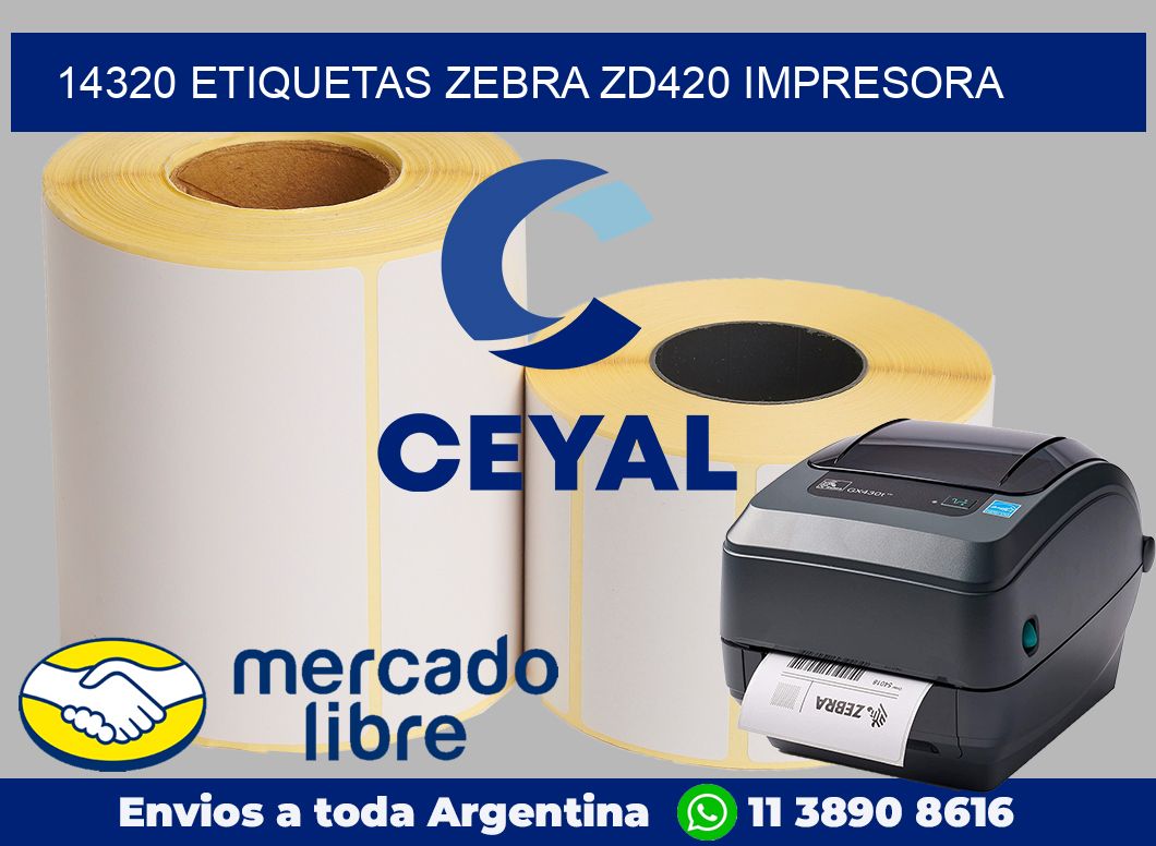 14320 etiquetas Zebra zd420 impresora