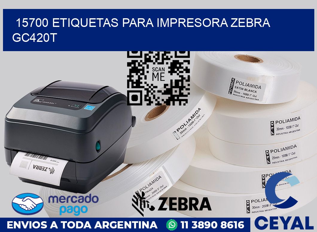 15700 etiquetas para impresora zebra GC420T