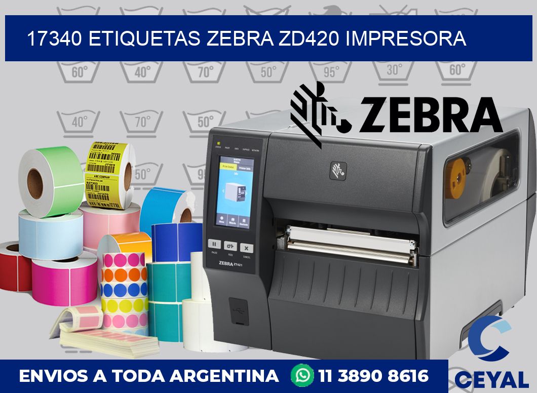 17340 etiquetas Zebra zd420 impresora