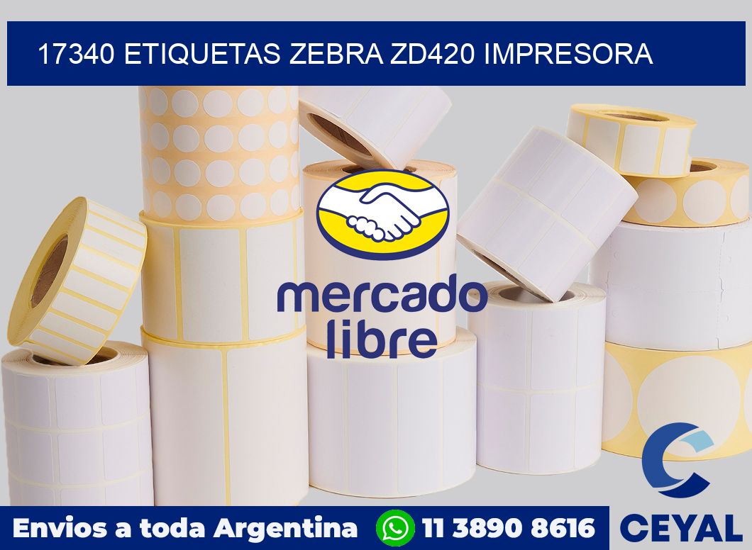 17340 etiquetas Zebra zd420 impresora