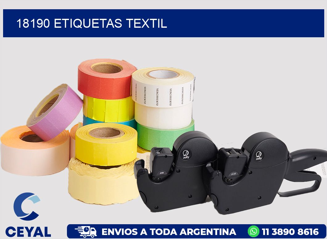 18190 etiquetas textil