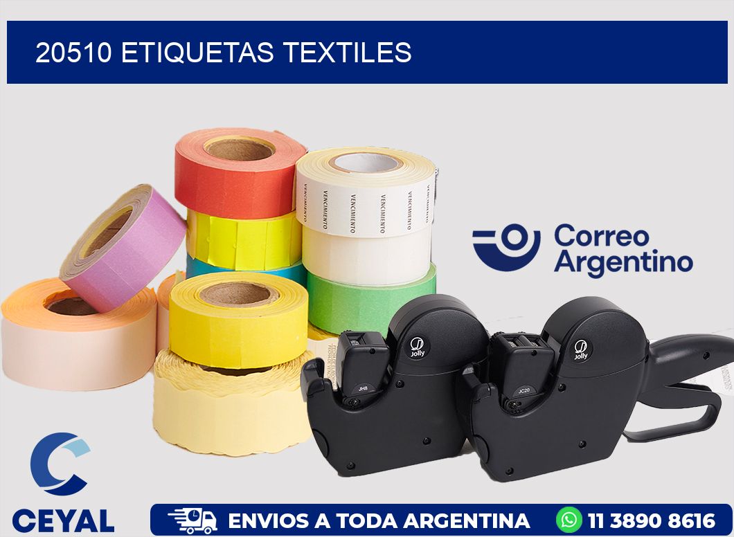 20510 etiquetas textiles