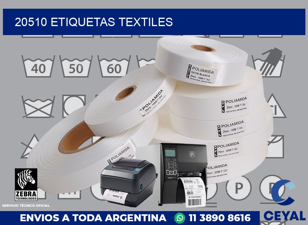 20510 etiquetas textiles