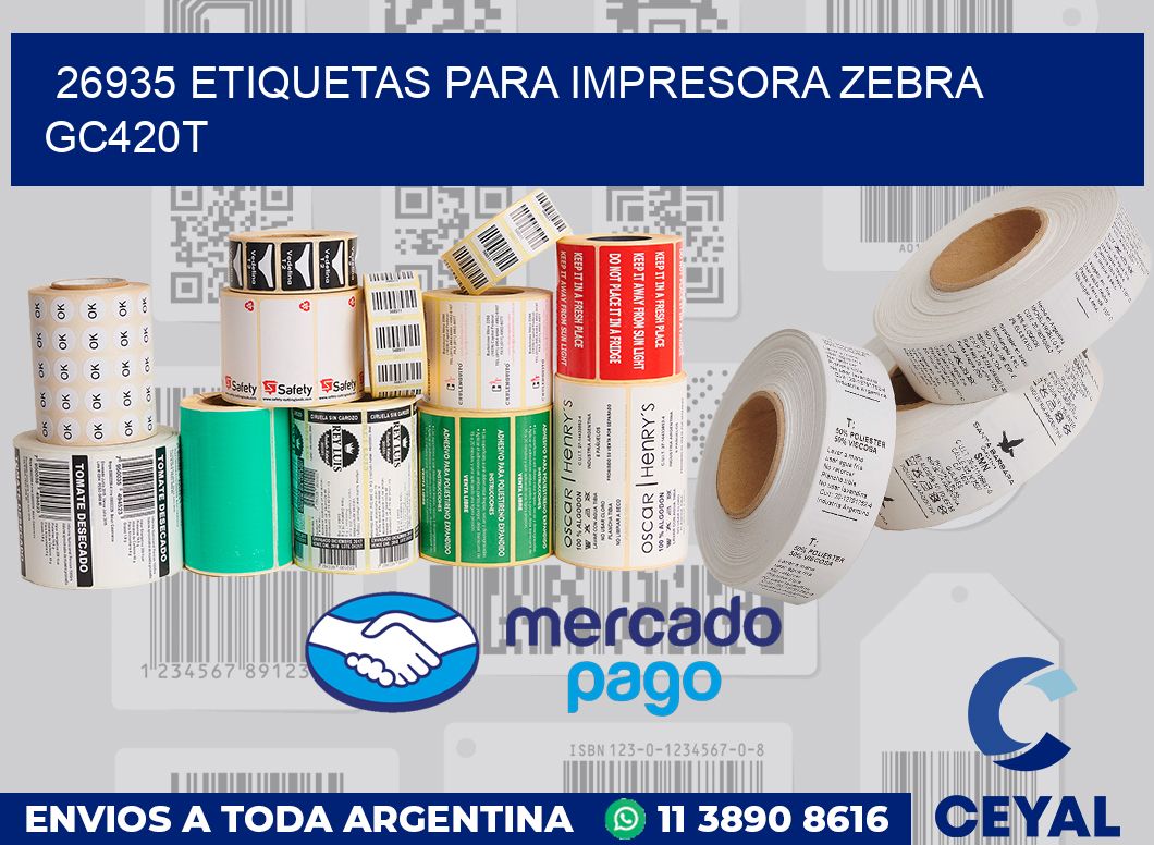 26935 etiquetas para impresora zebra GC420T