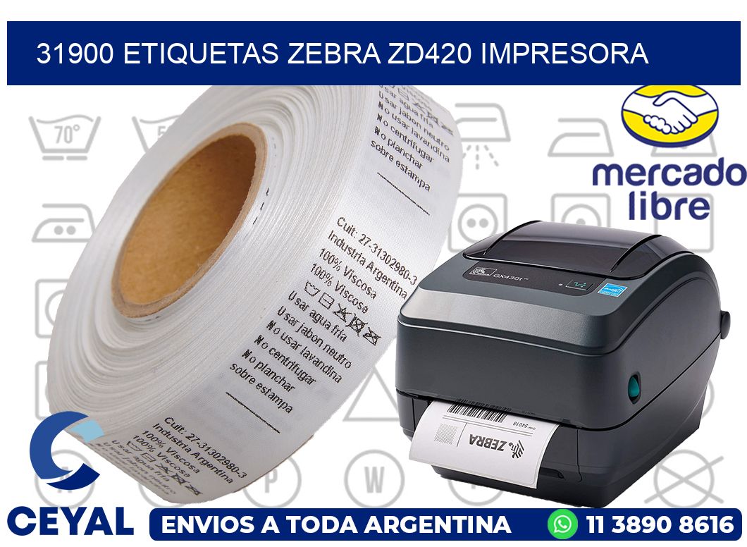 31900 etiquetas Zebra zd420 impresora