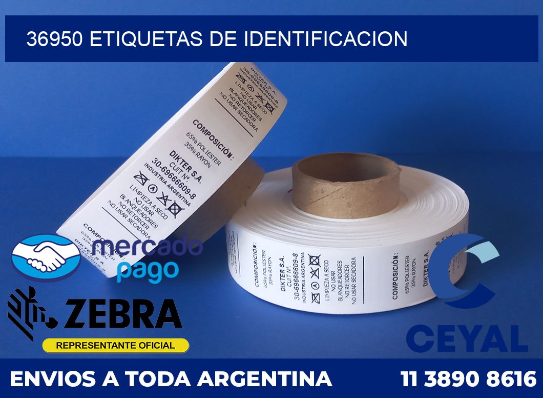 36950 Etiquetas de identificacion