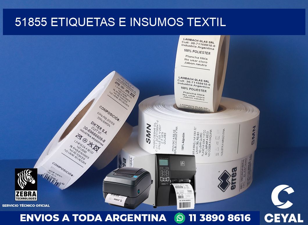 51855 etiquetas e insumos textil