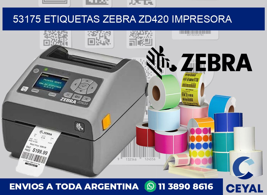 53175 etiquetas Zebra zd420 impresora