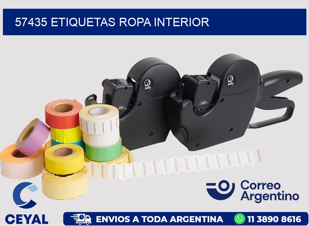 57435 Etiquetas ropa interior