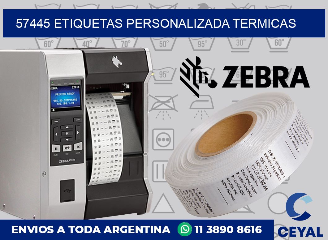 57445 etiquetas personalizada termicas