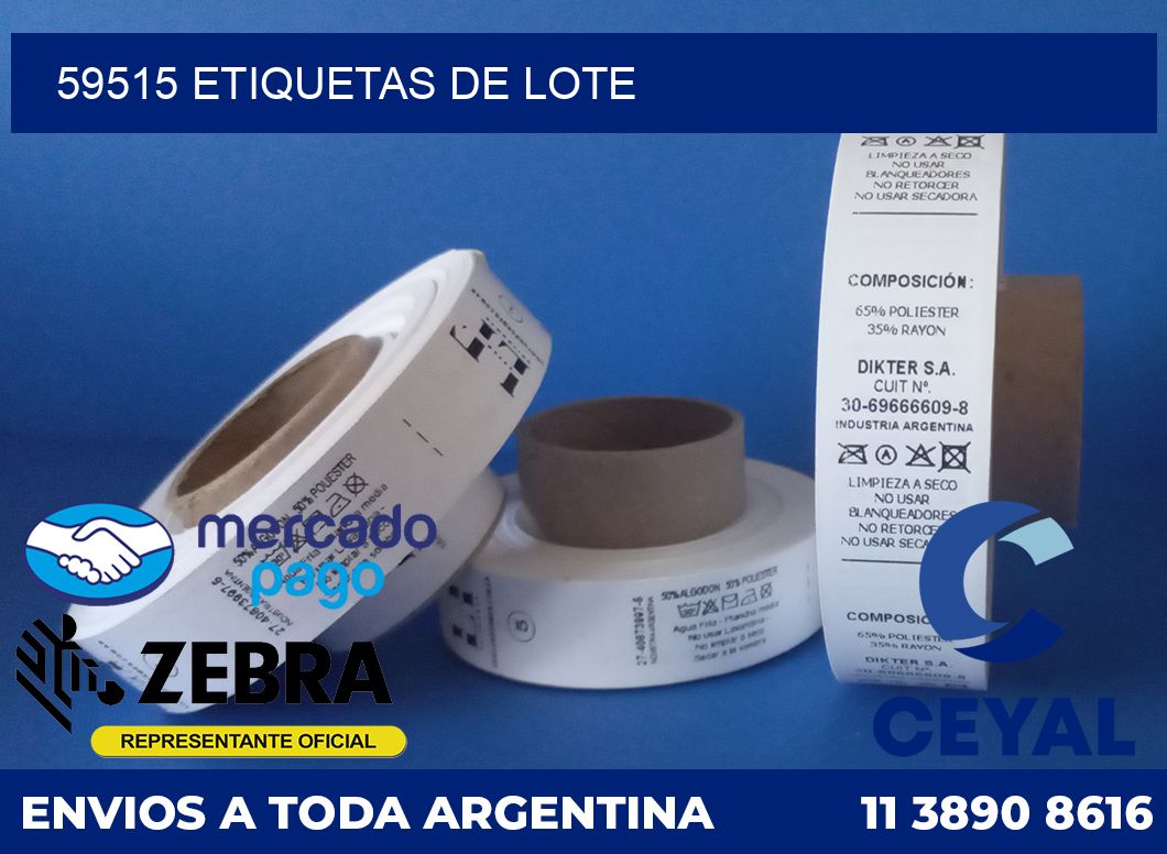 59515 Etiquetas de lote