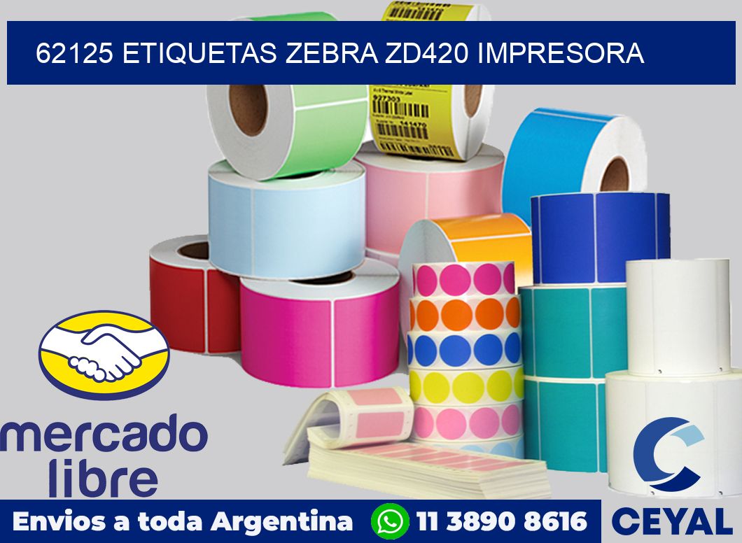 62125 etiquetas Zebra zd420 impresora