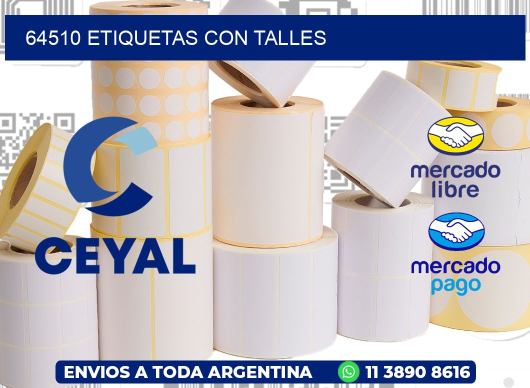 64510 Etiquetas con talles