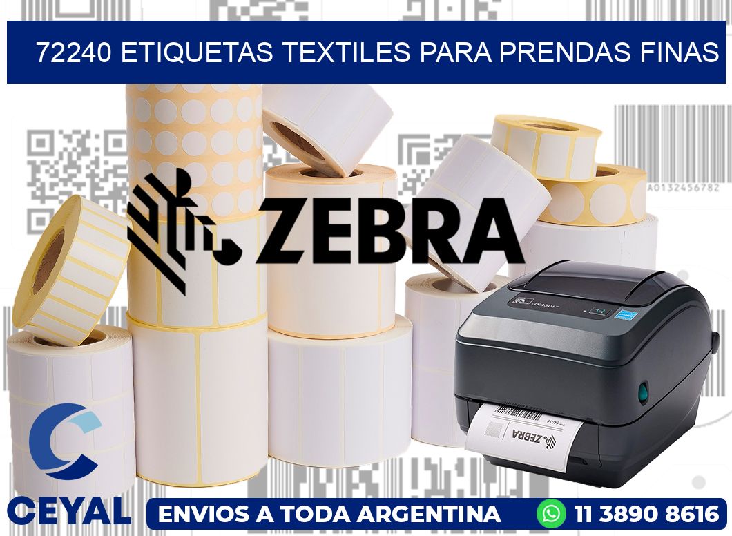 72240 Etiquetas textiles para prendas finas