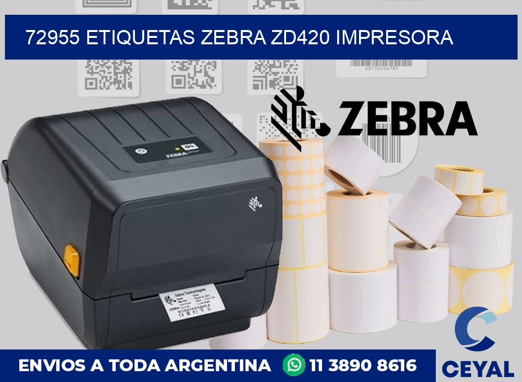 72955 etiquetas Zebra zd420 impresora