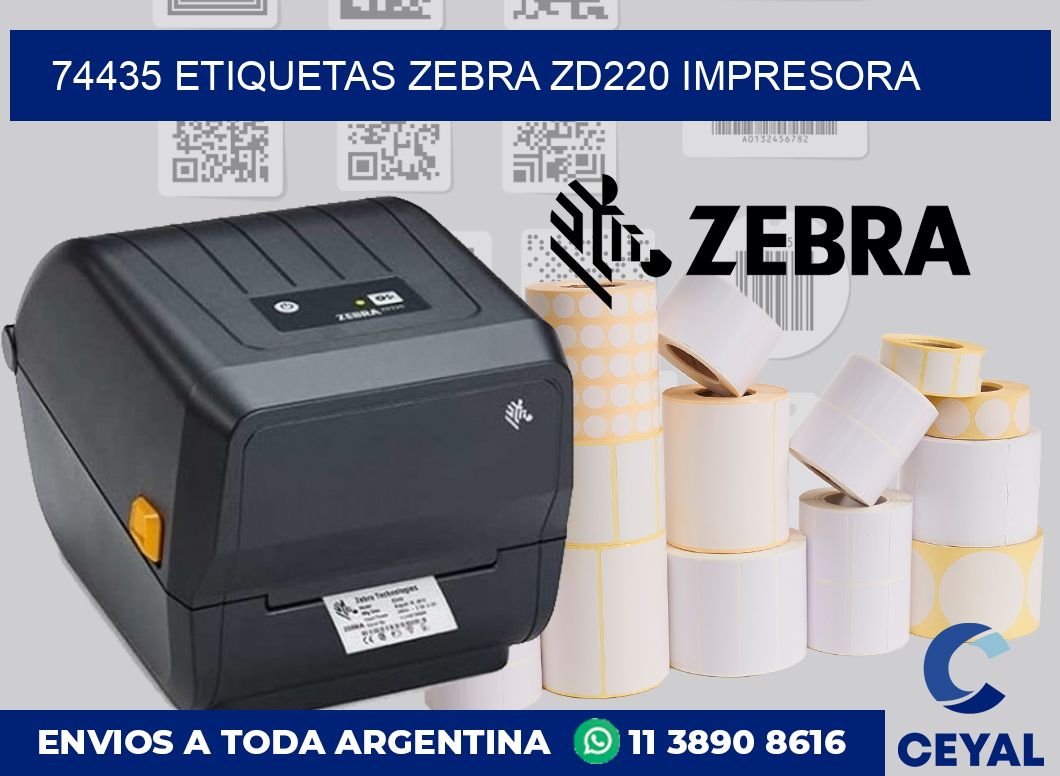 74435 etiquetas Zebra zd220 impresora