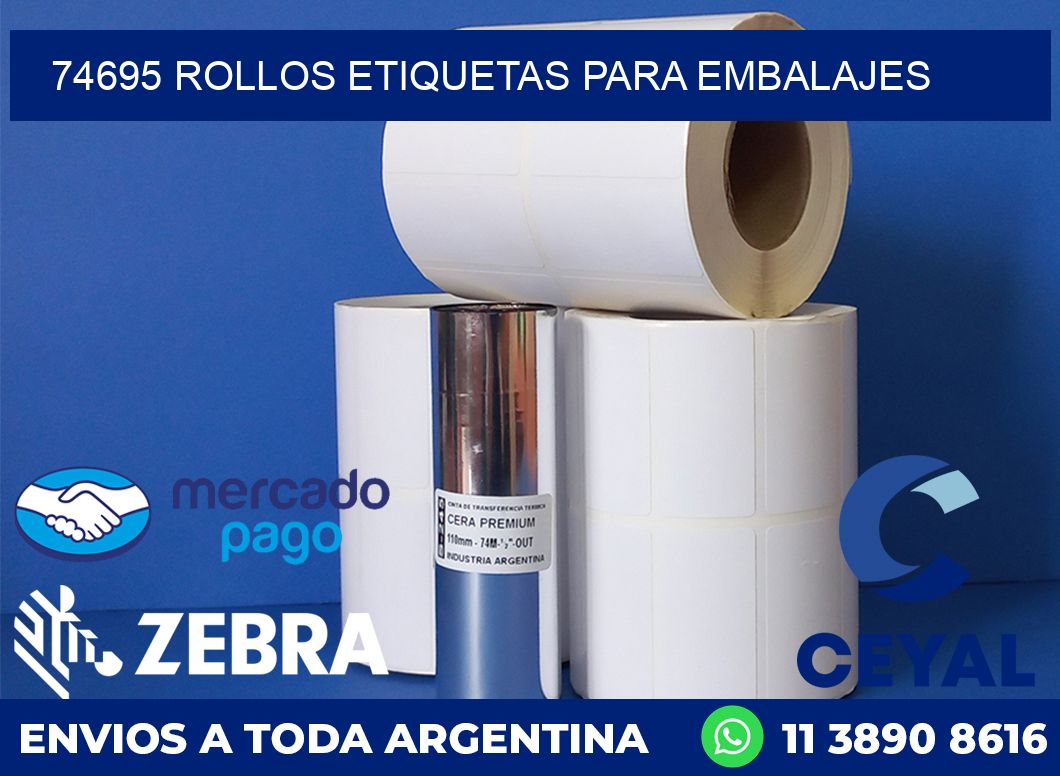 74695 rollos etiquetas para embalajes